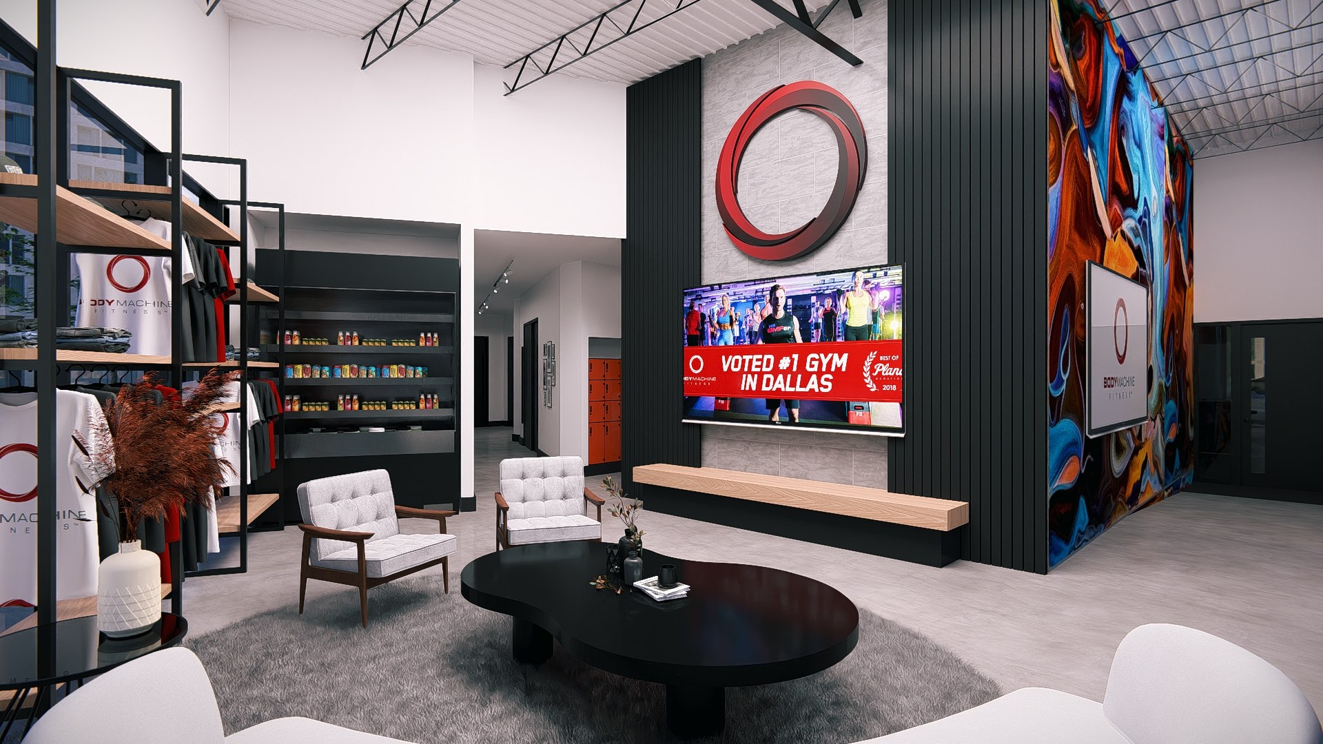 Inside BMF Uptown Dallas lobby