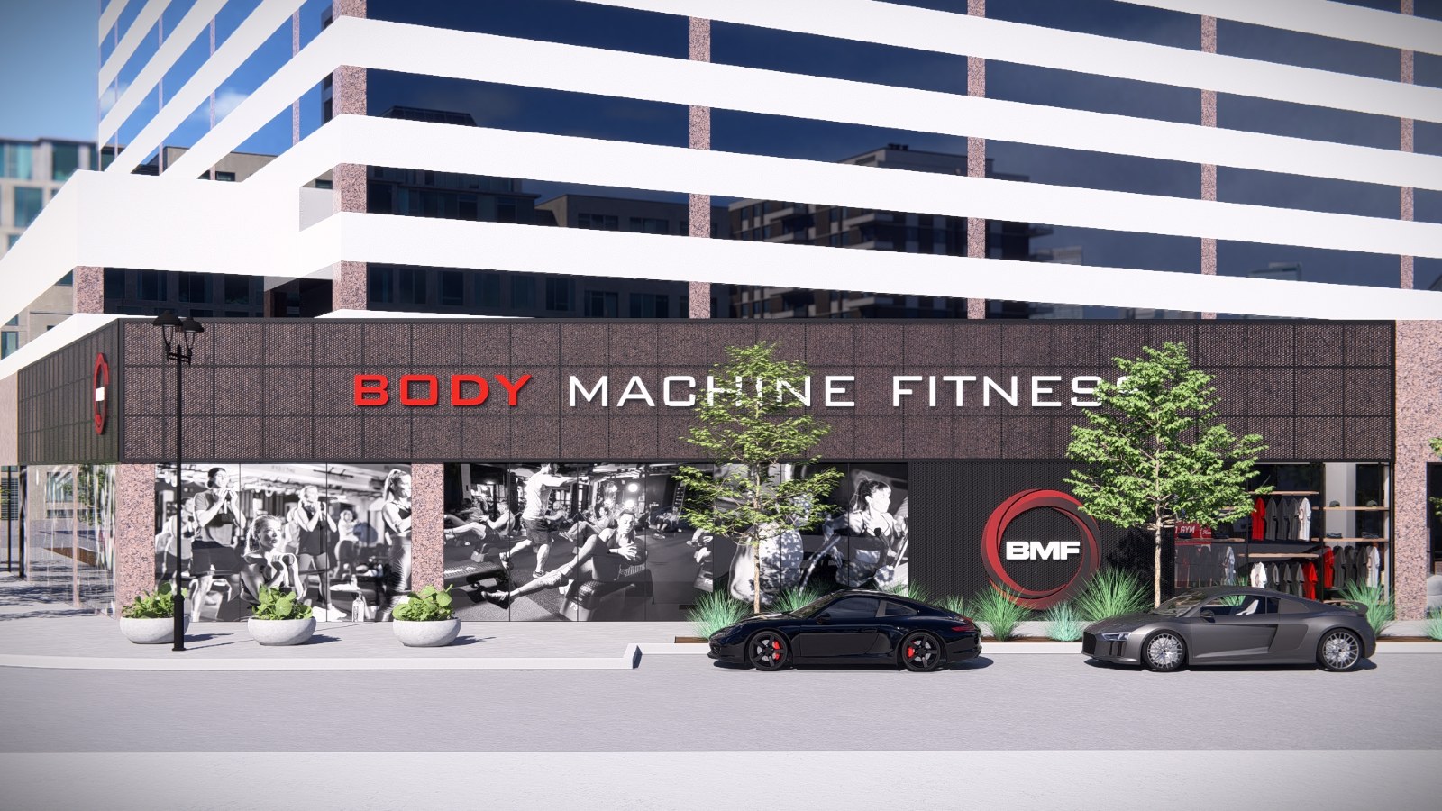 Body Machine Fitness Uptown Dallas exterior on Howell Street
