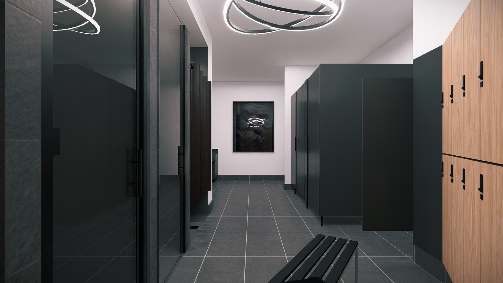 BMF Uptown men's locker room