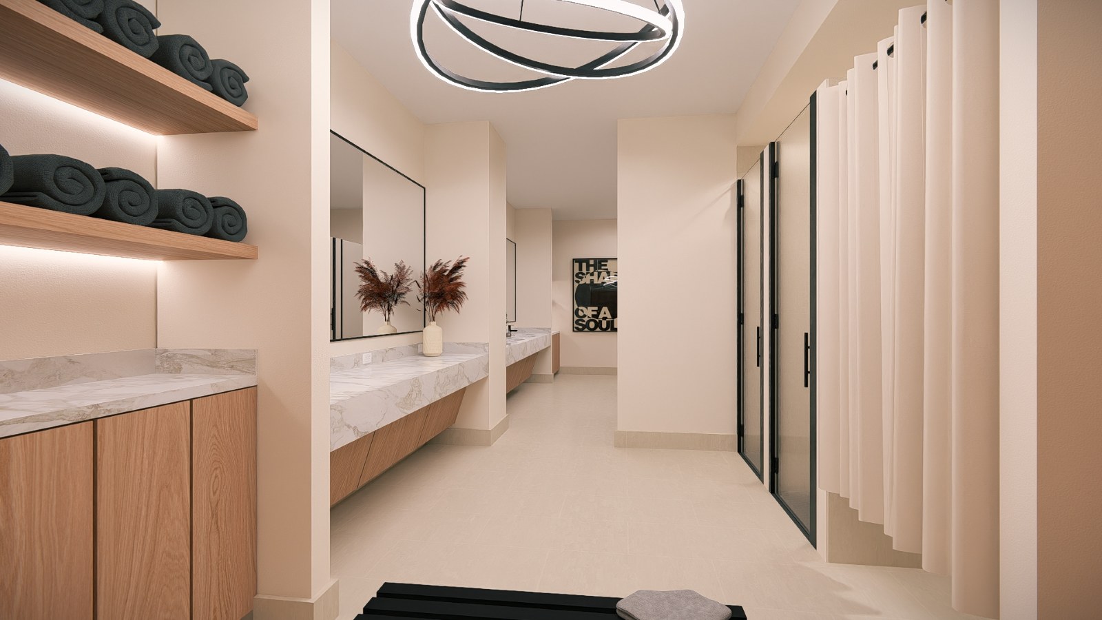 BMF Uptown women's locker room
