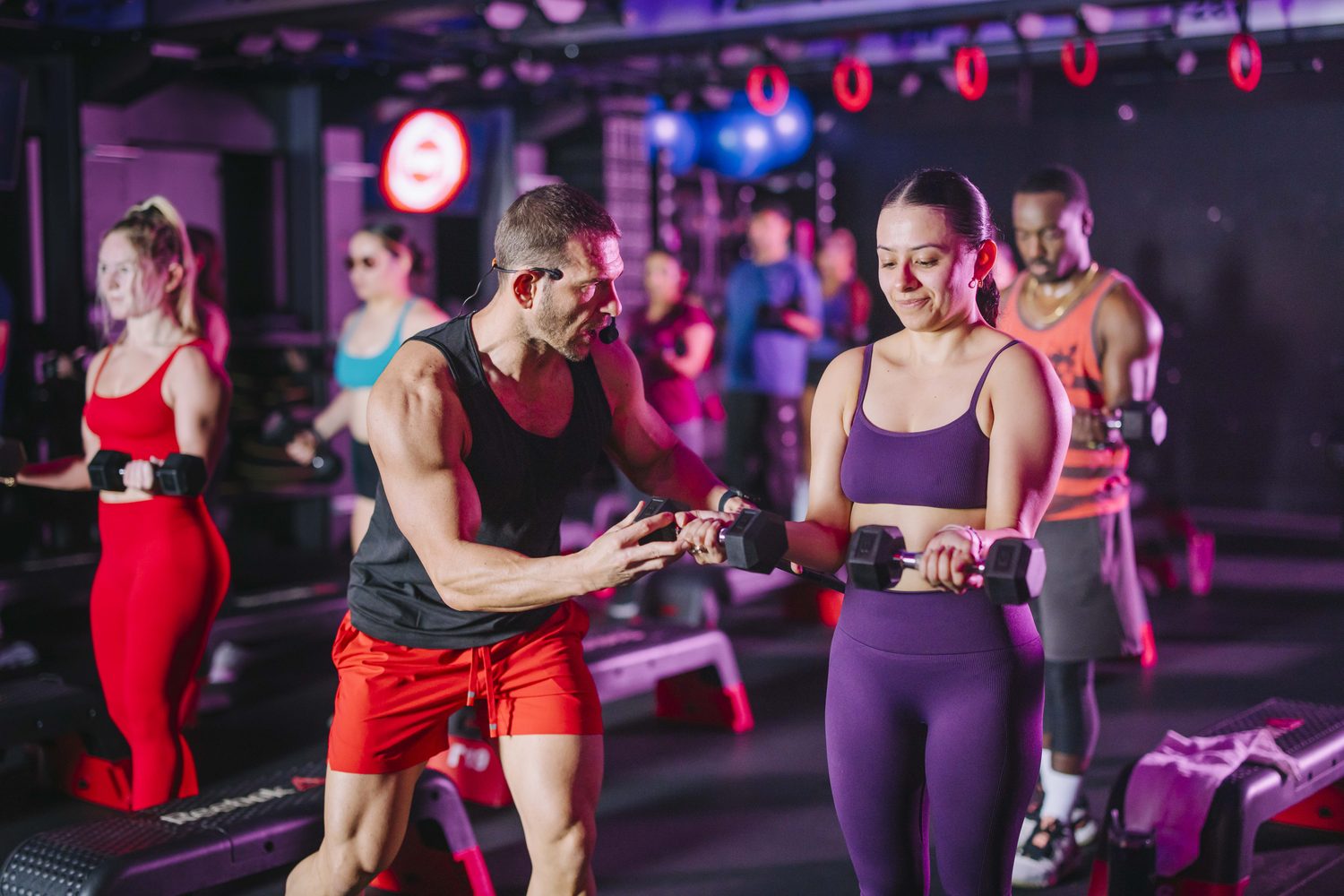 Master Trainer Ethan Marine coaching a member at Body Machine Fitness